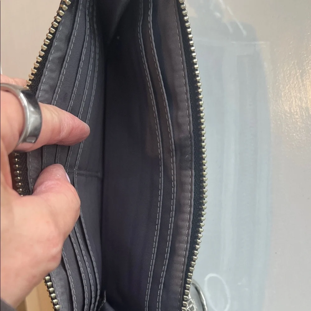 Coach Poppy Black and Silver Signature Wristlet - Picture 8 of 12